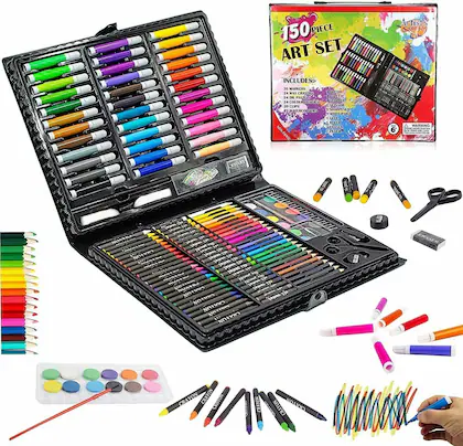Children Deluxe Drawing and Painting Art Set Crayon Color Set for Kids Case Art and Craft Supplies